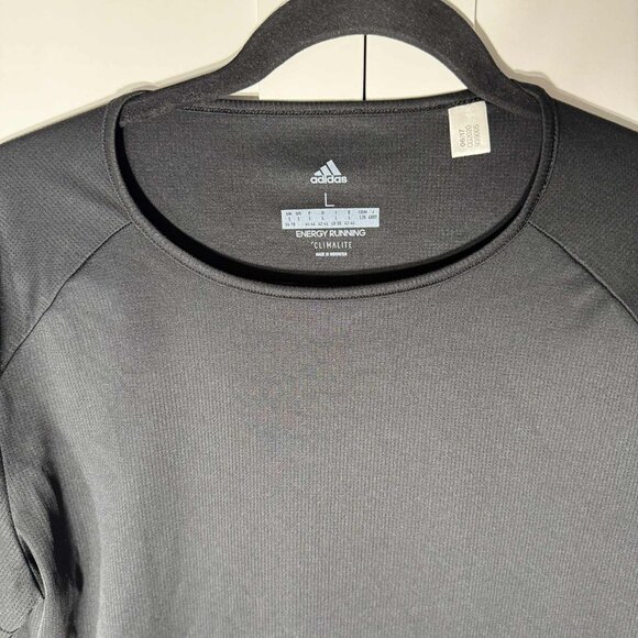Adidas Women's Running Climalite Short Sleeve T Shirt Black LARGE - Picture 4 of 7